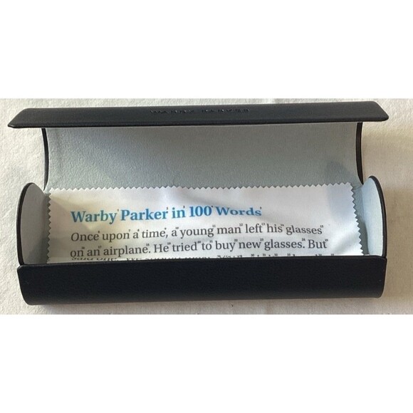 Warby Parker Glass Case Box and Microfiber Cloth Case Color Black - Picture 11 of 11